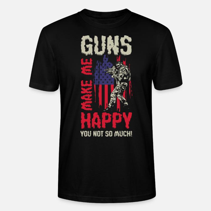 Waffe Gewehr Jagd - Stanley/Stella Unisex Bio-T-Shirt CRAFTER - Schwarz