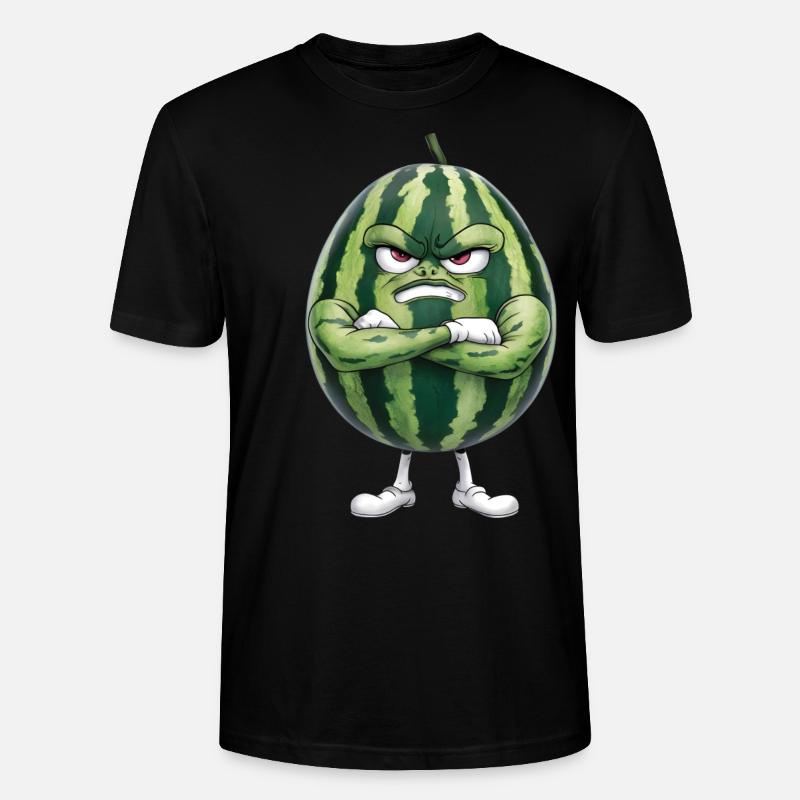 Wassermelone - Stanley/Stella Unisex Bio-T-Shirt CRAFTER - Schwarz