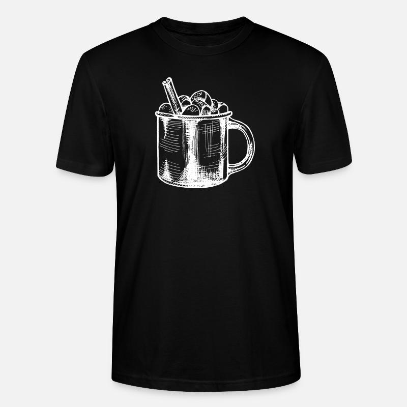 Boisson au chocolat chaud - T-shirt bio CRAFTER Stanley Stella Unisexe - noir