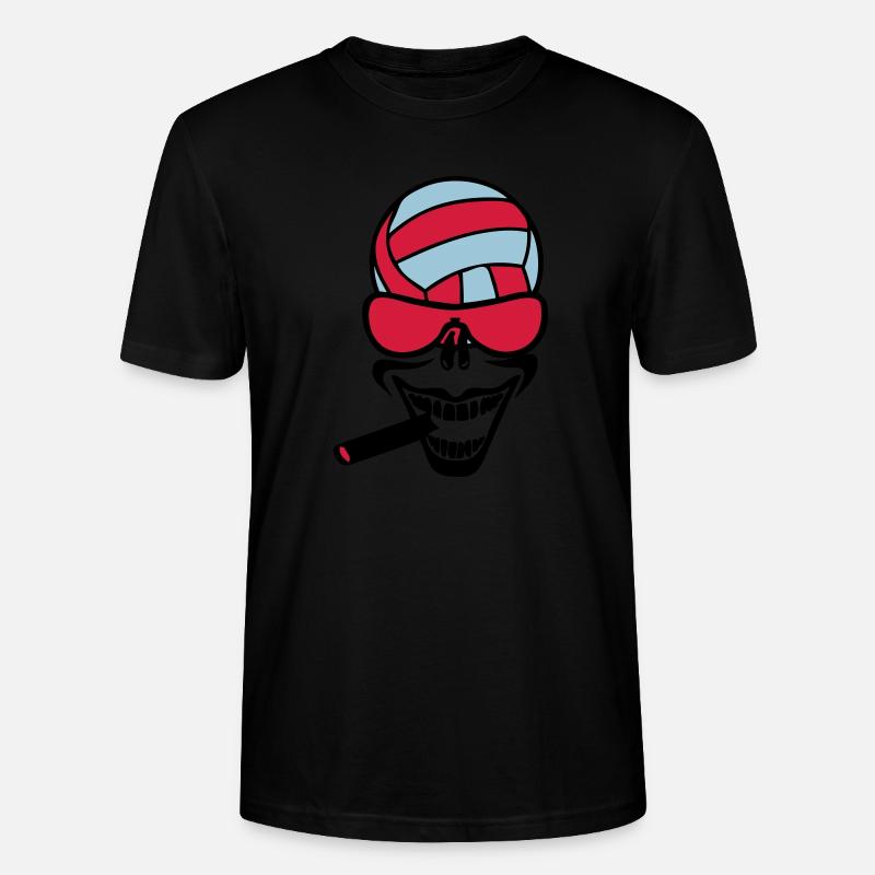 volleyball waterpolo cigar smile - Stanley/Stella CRAFTER Unisex Organic T-Shirt - black