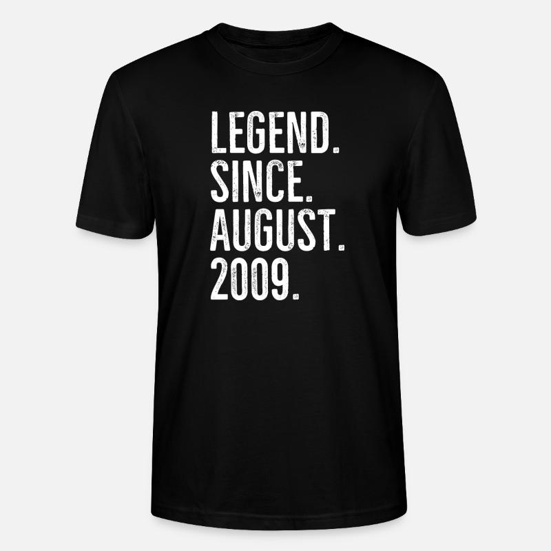 Legende seit August 2009 - Stanley/Stella Unisex Bio-T-Shirt CRAFTER - Schwarz
