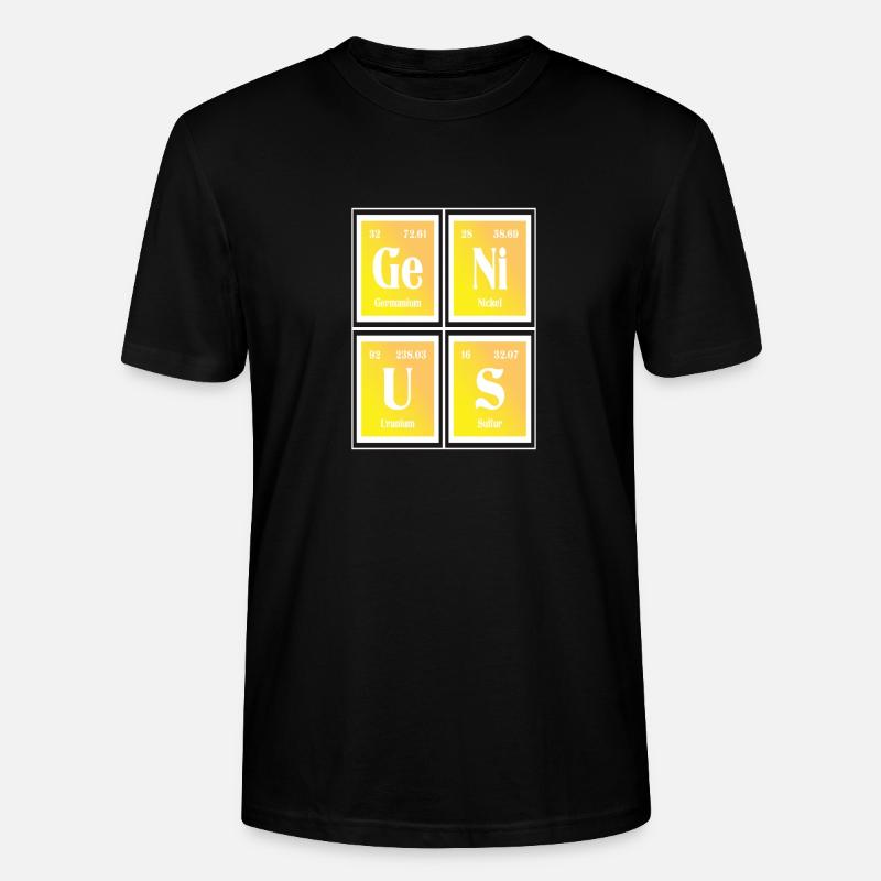 Genius | Periodensystem der Elemente - Stanley/Stella Unisex Bio-T-Shirt CRAFTER - Schwarz