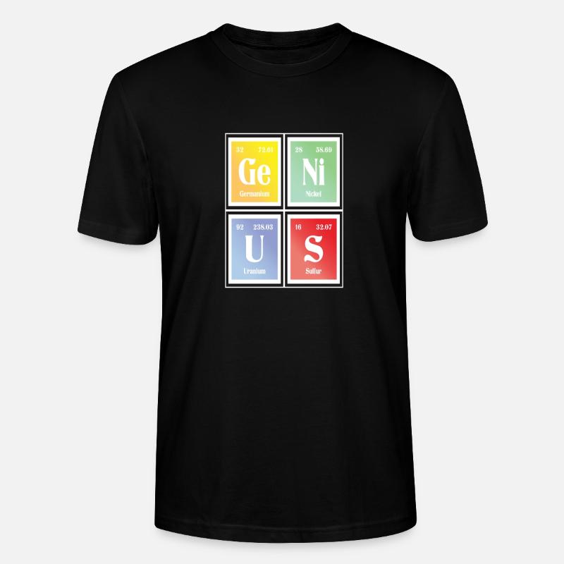 Genius | Periodensystem der Elemente - Stanley/Stella Unisex Bio-T-Shirt CRAFTER - Schwarz