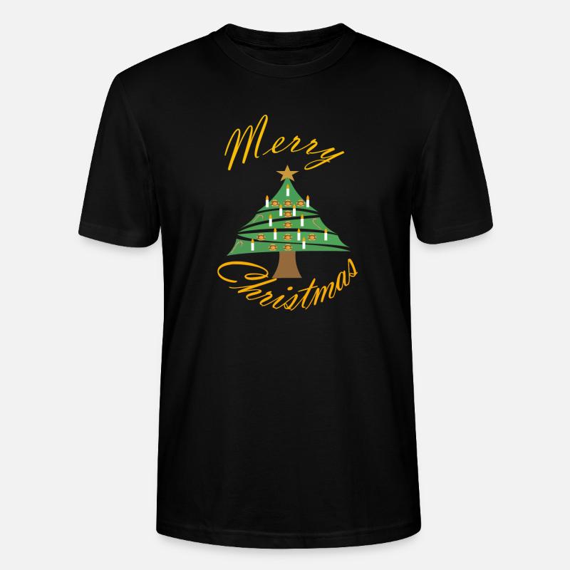 Weihnachtsbild mit Weihnachtsbaum - Stanley/Stella Unisex Bio-T-Shirt CRAFTER - Schwarz