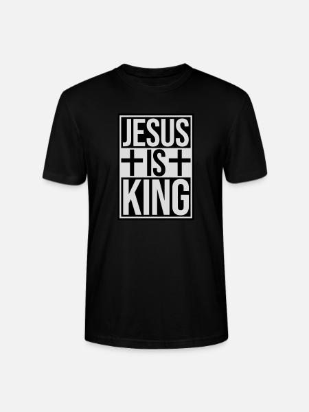 jesus is king quote - Stanley/Stella CRAFTER Unisex Organic T-Shirt - black