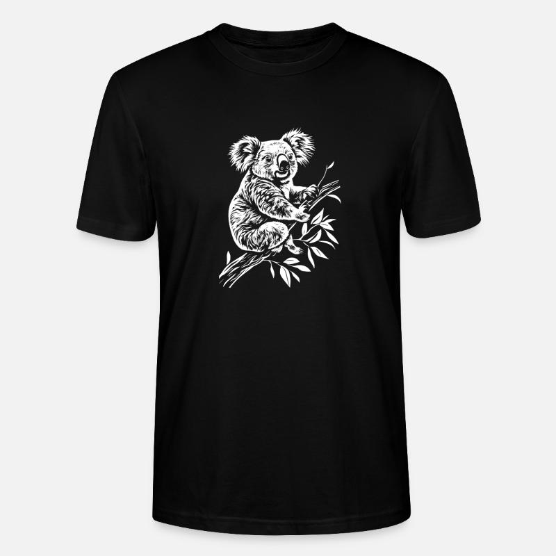 Koala Minimal - Stanley/Stella Unisex Bio-T-Shirt CRAFTER - Schwarz