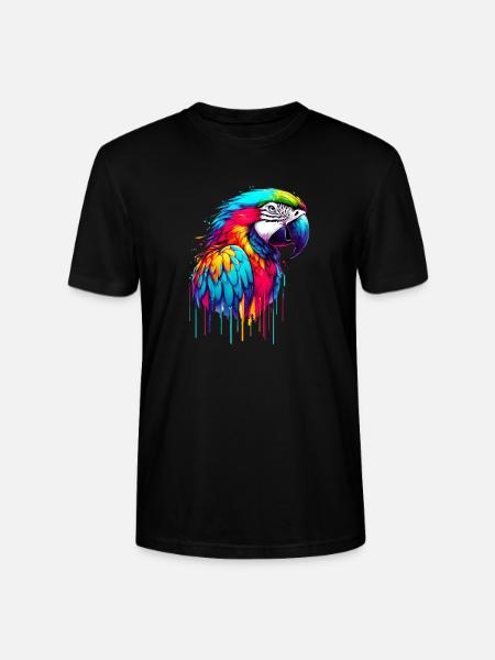 Perroquet - T-shirt bio CRAFTER Stanley Stella Unisexe - noir