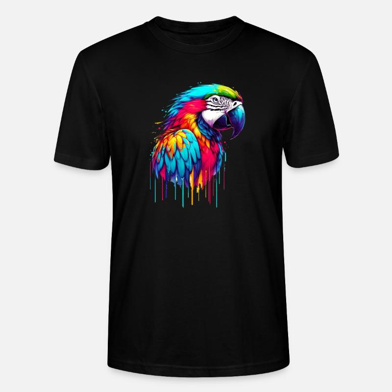 Perroquet - T-shirt bio CRAFTER Stanley Stella Unisexe - noir