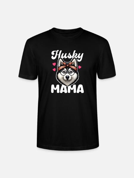 Husky Mama Bandana Brille - Stanley/Stella Unisex Bio-T-Shirt CRAFTER - Schwarz