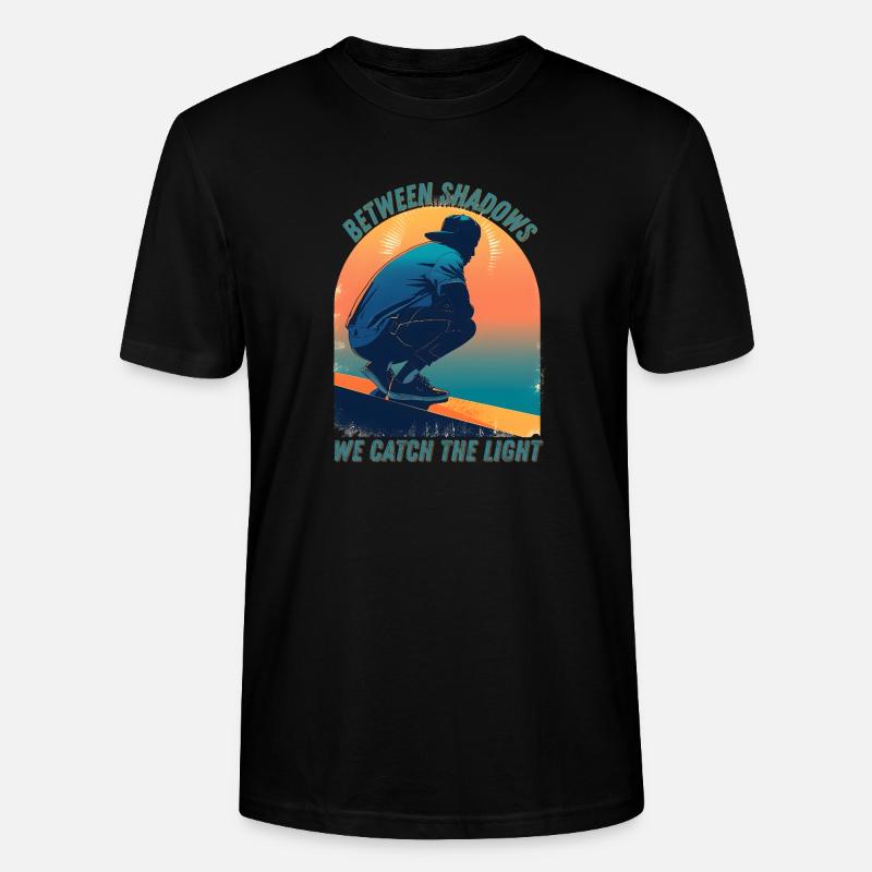 Between Light and Shadow - Stanley/Stella CRAFTER Unisex Organic T-Shirt - black