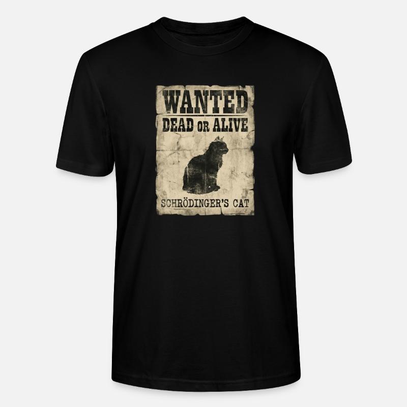 Schrödingers Katze gesucht Tot-oder-lebendig Physik-Wortspiel - Stanley/Stella Unisex Bio-T-Shirt CRAFTER - Schwarz