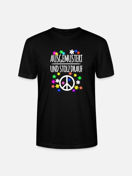 Ausgemustert Frieden Gegen Krieg - Stanley/Stella Unisex Bio-T-Shirt CRAFTER - Schwarz