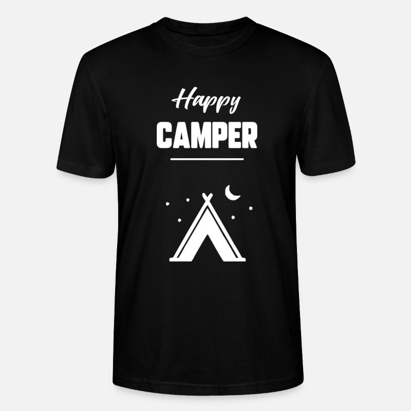 Glücklicher Camper - Stanley/Stella Unisex Bio-T-Shirt CRAFTER - Schwarz