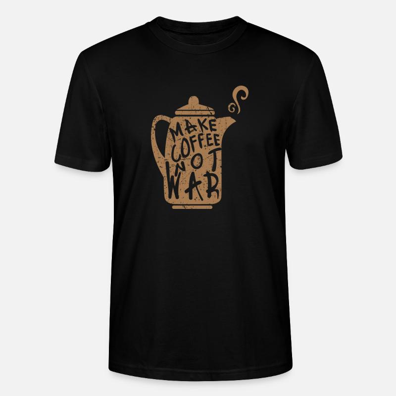 Make coffee not war - Stanley/Stella Unisex Bio-T-Shirt CRAFTER - Schwarz