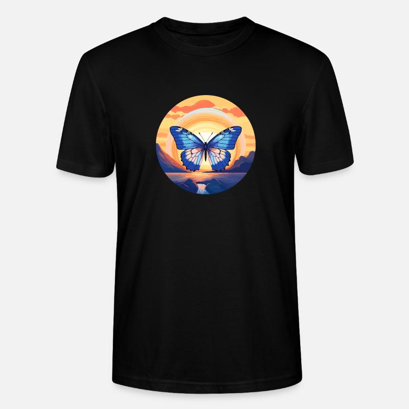 Blue Morpho Butterfly - Stanley/Stella CRAFTER Unisex Organic T-Shirt - black