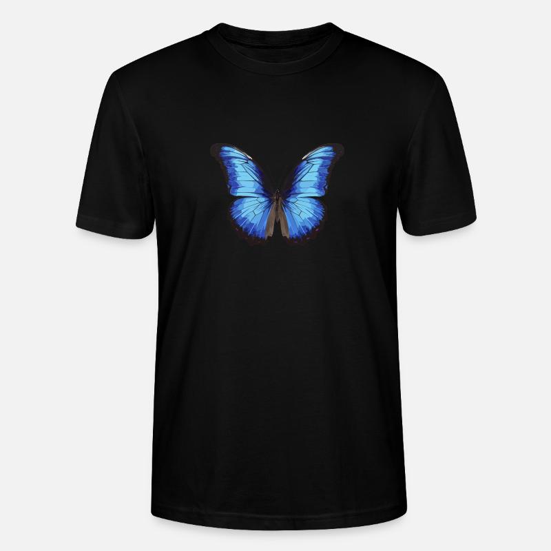 Morpho Papillon Bleu - T-shirt bio CRAFTER Stanley Stella Unisexe - noir