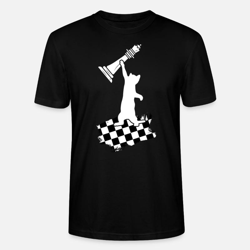 checkmate cat pièce d’échecs échiquier - T-shirt bio CRAFTER Stanley Stella Unisexe - noir