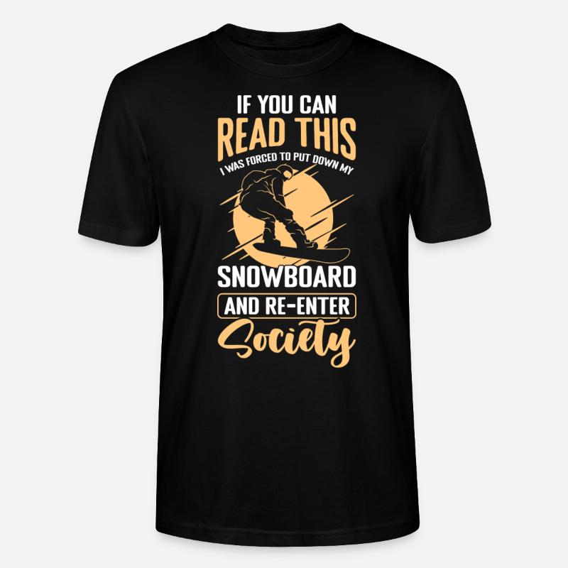 Snowboard Sport Vacances d’hiver - T-shirt bio CRAFTER Stanley Stella Unisexe - noir