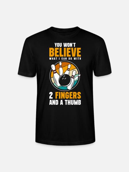 Bowling Sports Player - Stanley/Stella CRAFTER Unisex Organic T-Shirt - black