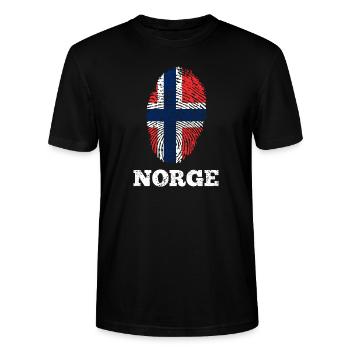 Norwegen Elch Skandinavien - Stanley/Stella Unisex Bio-T-Shirt CRAFTER - Schwarz - Vorne - Alina (178cm) & Michal (187cm)