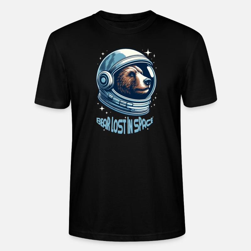 Ours perdu dans l’espace - T-shirt bio CRAFTER Stanley Stella Unisexe - noir