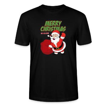Weihnachtsmann - Stanley/Stella Unisex Bio-T-Shirt CRAFTER - Schwarz - Vorne - Alina (178cm) & Michal (187cm)