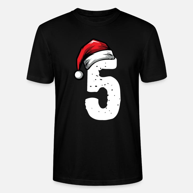 5 Numéro de Noël - T-shirt bio CRAFTER Stanley Stella Unisexe - noir