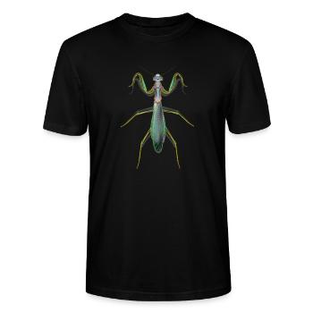 Mante religieuse au néon vert - T-shirt bio CRAFTER Stanley Stella Unisexe - noir - Devant - Alina (178cm) & Michal (187cm)