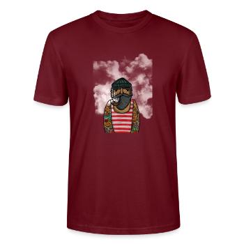 sailor - Stanley/Stella CRAFTER Unisex Organic T-Shirt - burgundy - Front - Alina (178cm) & Michal (187cm)