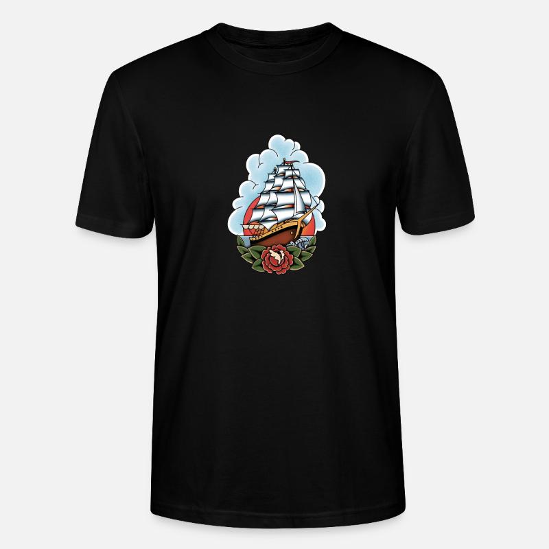 SCHIFF TATTOO - Stanley/Stella Unisex Bio-T-Shirt CRAFTER - Schwarz