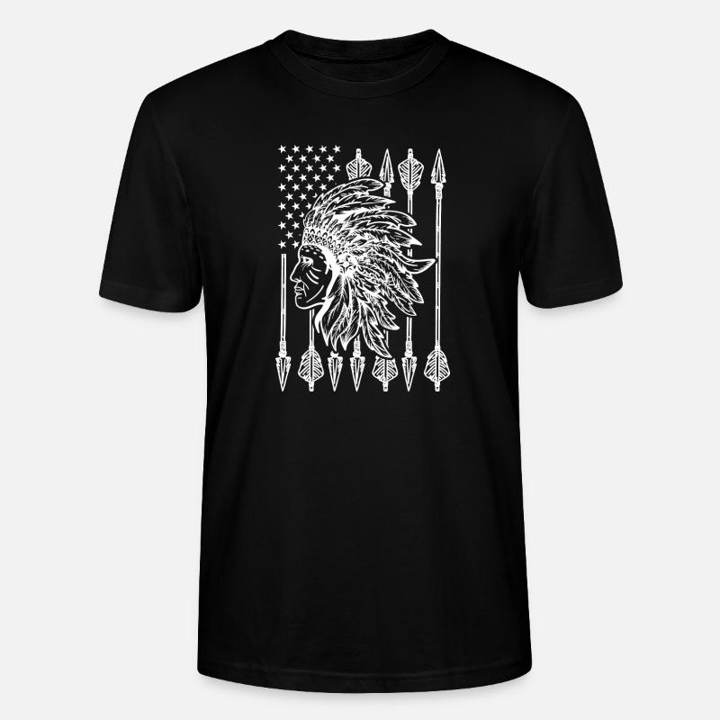Native Americans Gift Idea - Stanley/Stella CRAFTER Unisex Organic T-Shirt - black