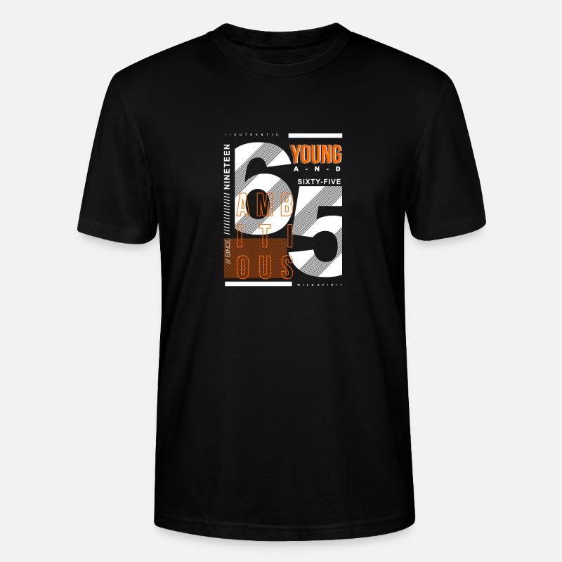 Young sixty five ambisious - T-shirt bio CRAFTER Stanley Stella Unisexe - noir