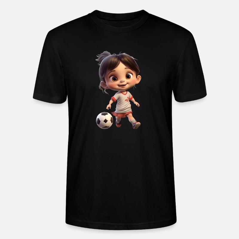 Fussballerin Mädchen - Stanley/Stella Unisex Bio-T-Shirt CRAFTER - Schwarz