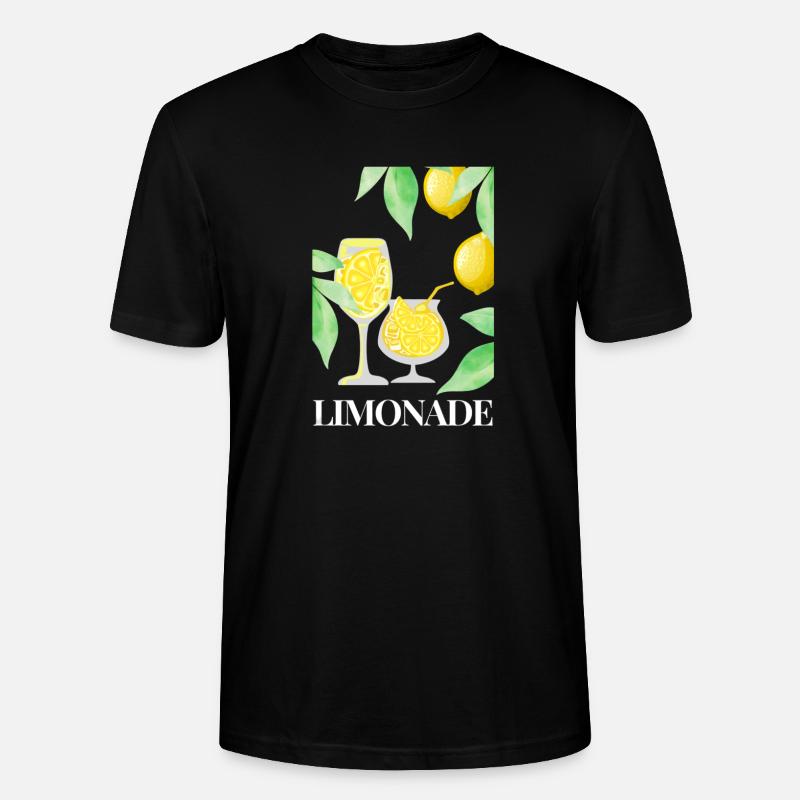 Zitrone Früchte Limonade - Stanley/Stella Unisex Bio-T-Shirt CRAFTER - Schwarz