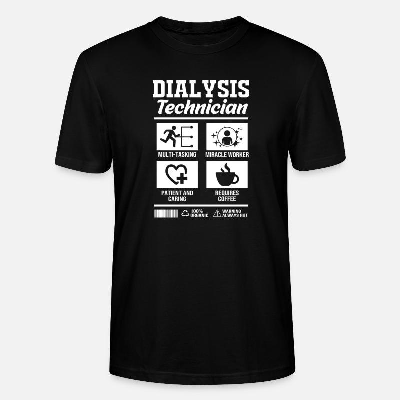 Dialyse-Techniker - Stanley/Stella Unisex Bio-T-Shirt CRAFTER - Schwarz