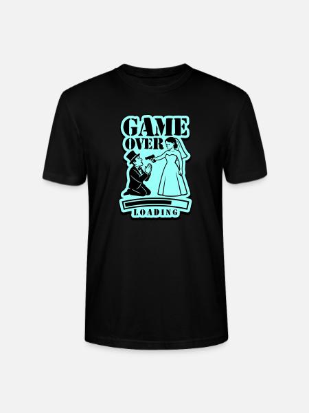 Wedding Game Over Loading - Stanley/Stella CRAFTER Unisex Organic T-Shirt - black