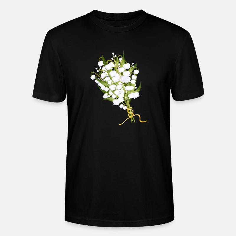 üppiger Maiglöckchen Strauß als Frühlingsgruß - Stanley/Stella Unisex Bio-T-Shirt CRAFTER - Schwarz