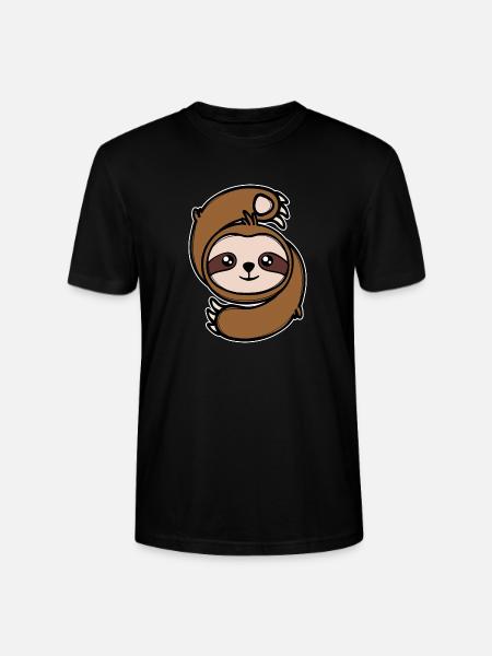 Säugetier Faultier Dschungel Urwaldbewohner Zoo - Stanley/Stella Unisex Bio-T-Shirt CRAFTER - Schwarz