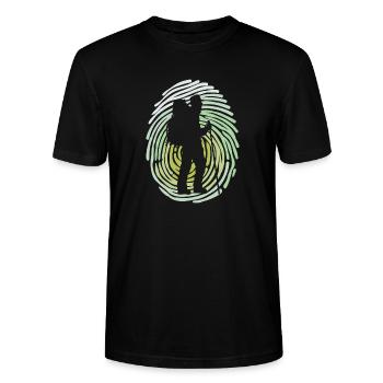 randonnée en montagne, randonnée, randonneur, randonnée, trekking - T-shirt bio CRAFTER Stanley Stella Unisexe - noir - Devant - Alina (178cm) & Michal (187cm)