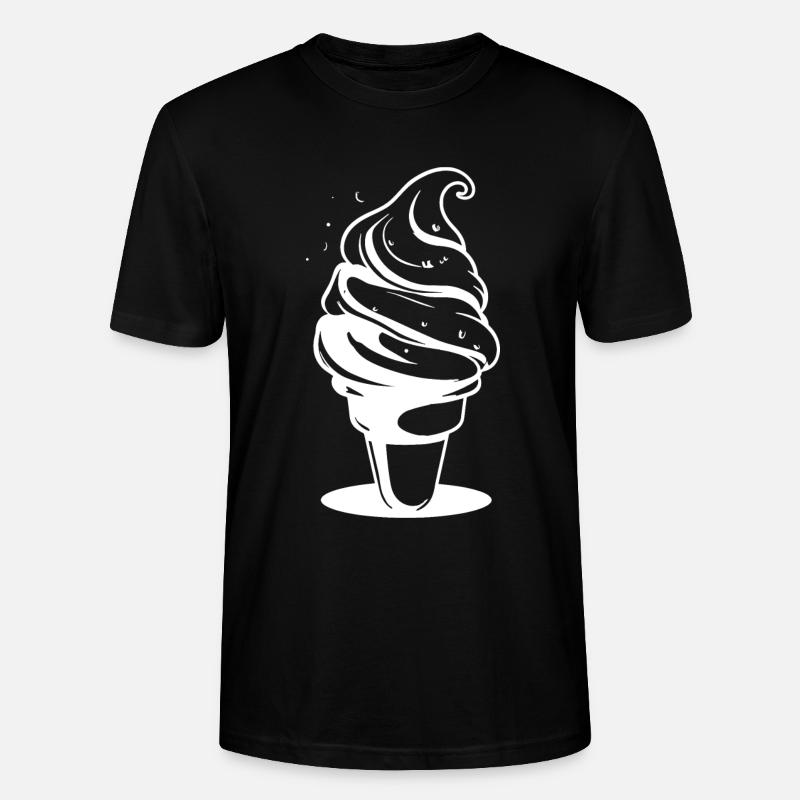 Dessin de crème glacée molle - T-shirt bio CRAFTER Stanley Stella Unisexe - noir