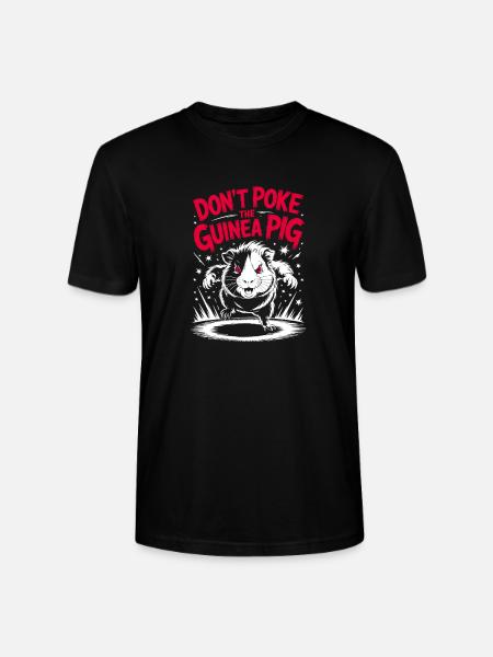 Bissiges Meerschweinchen mit lustigem Spruch - Stanley/Stella Unisex Bio-T-Shirt CRAFTER - Schwarz