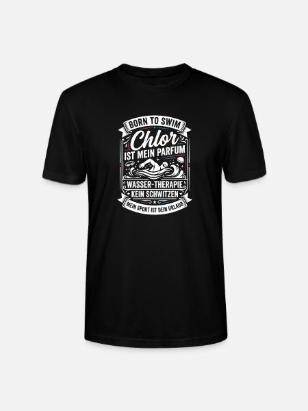 Chlor ist mein Parfum: Schwimm-Style - Stanley/Stella Unisex Bio-T-Shirt CRAFTER - Schwarz