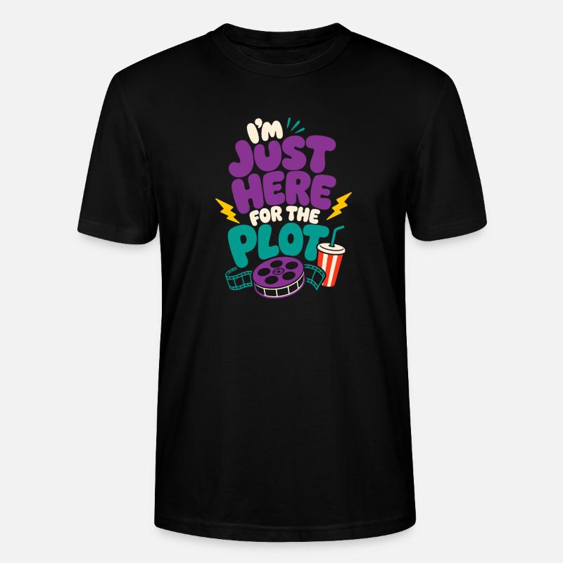 Just Here For The Plot - Stanley/Stella Unisex Bio-T-Shirt CRAFTER - Schwarz