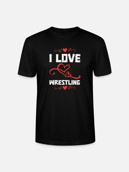 Liebe Wrestling Herzdesign - Stanley/Stella Unisex Bio-T-Shirt CRAFTER - Schwarz