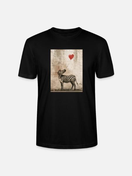 Banksy Zebra - Stanley/Stella Unisex Bio-T-Shirt CRAFTER - Schwarz