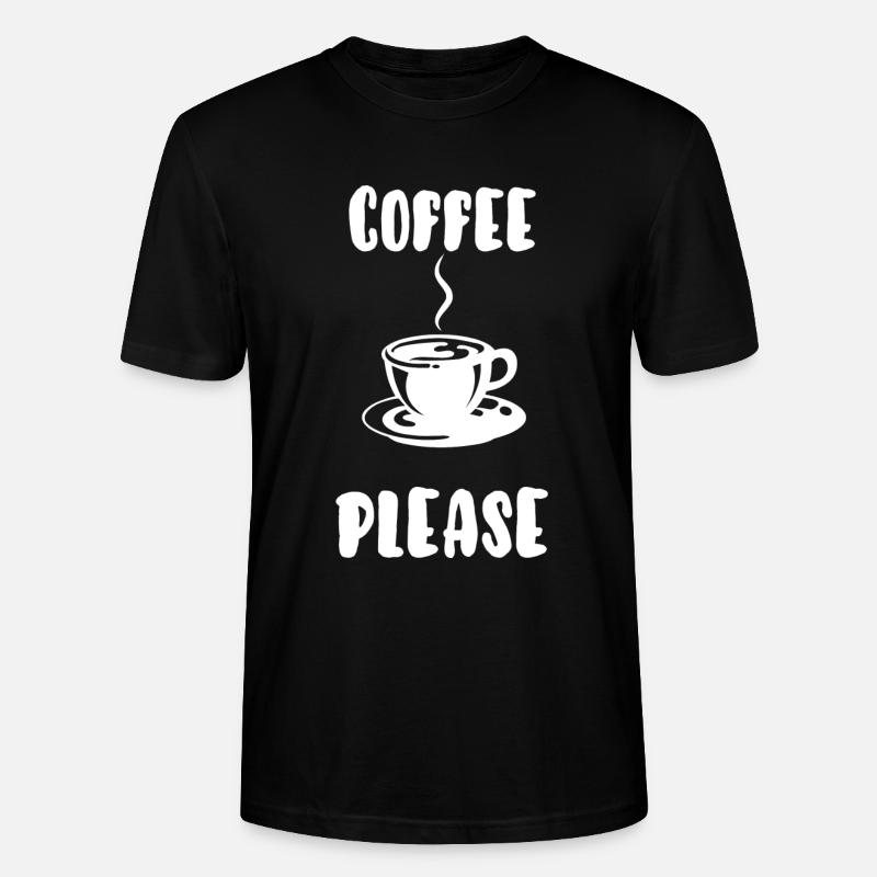 Kaffee bitte - Stanley/Stella Unisex Bio-T-Shirt CRAFTER - Schwarz