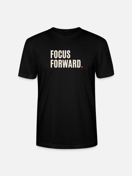 Fokus Vorwärts Typografie-Print - Stanley/Stella Unisex Bio-T-Shirt CRAFTER - Schwarz