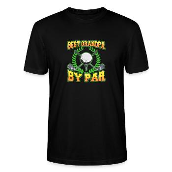 Best Grandpa By Par Golfen Großvater Golfer Opa - Stanley/Stella Unisex Bio-T-Shirt CRAFTER - Schwarz - Vorne - Alina (178cm) & Michal (187cm)