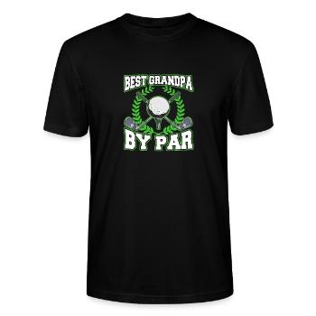 Best Grandpa By Par Golfen Großvater Golfer Opa - Stanley/Stella Unisex Bio-T-Shirt CRAFTER - Schwarz - Vorne - Alina (178cm) & Michal (187cm)