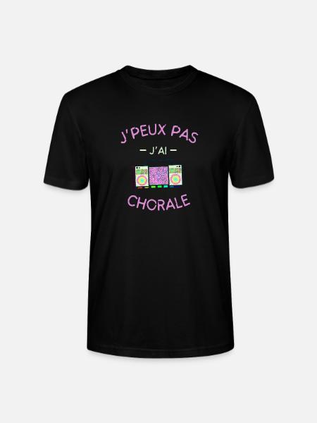 I can't I have Choir - Stanley/Stella CRAFTER Unisex Organic T-Shirt - black